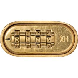 Abus 180IB/50 B/DFNLI Candado Combinado con Cuerpo de Latón Forjado, Arco de Acero Inoxidable y Código Numérico de 4 Dígitos