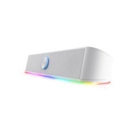 Trust Gaming GXT 619 Thorne Barra de Sonido Gaming RGB 12W Estéreo Blanca con Control de Volumen Iluminado para PC y TV