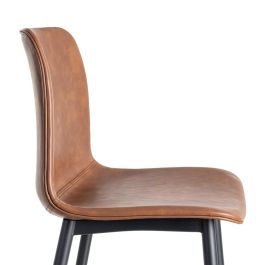 Silla Marrón Metal / Simil Piel