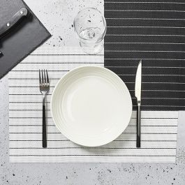 Home Deco Factory Individual Rayas 45x30 cm Colores Surtidos Blanco Negro