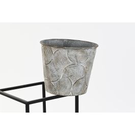 DKD Home Decor Macetero Urban de Metal Gris 34 x 71 x 34 cm