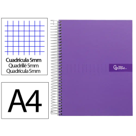 Liderpapel Cuaderno Espiral A4 Micro Crafty Tapa Forrada 120 Hojas 90gr Cuadro 5mm Violeta Precio: 6.50000021. SKU: B1D2EE74ZH
