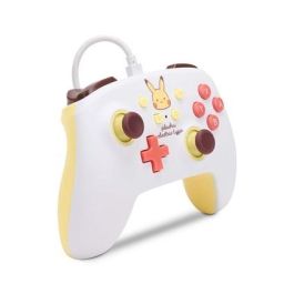 Power A 1522661-01 Mando con Cable Mejorado para Nintendo Switch - Diseño Pikachu, Botones Asignables, Cable USB-C 3m