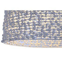DKD Home Decor Lmpara Techo 1c24 Blanco Hierro Madera 58 x 58 x 71 cm