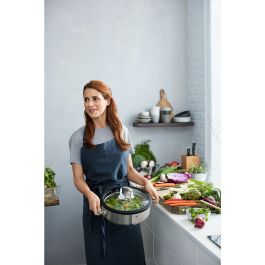 WMF 1743016040 Vaporera Vitalis con Tapa de Cristal 28cm, 5L, Acero Inoxidable, para Inducción y Gas