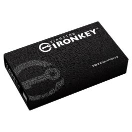 Kingston IronKey D500S - Llavero USB 3.2 64GB - Cifrado Hardware AES-256, FIPS 140-3 Nivel 3, Resistente Agua IP67, 260 MB/s Lectura, Color Negro - Retail