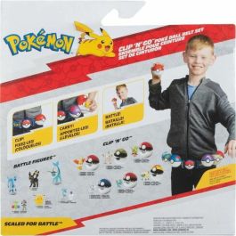 Cinturón - BANDAI - Pokémon Clip 'N' Go - 1 cinturón, 2 Poké Balls y 1 figura Squirtle 5 cm