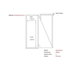 Capture Ship-label 105 x 251mm, Fanfold. Direct Thermal, 2000 labels per box. Ideal for Postnord, DB Schenker, UPS, DHL or DSV packages Precio: 51.79000013. SKU: B12PWA65DG