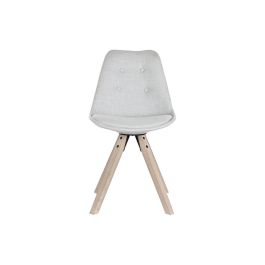 DKD Home Decor Silla Scandi Gris Claro para Comedor/Salón de Roble y Poliester, Medidas 55x48x84 cm, Altura Asiento 50 cm, Desmontable DKD Home Decor Silla Scandi Gris Claro para Comedor/Salón de Roble y Poliester, Medidas 55x48x84 cm, Altura Asiento 50 cm, Desmontable