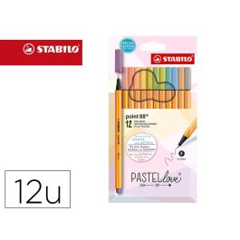 Stabilo Rotuladores Point 88 Pastellove 0,4 mm C-Surtidos Pastel Estuche 12 Ud