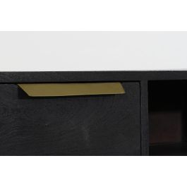 DKD Home Decor Mueble TV Moderno Negro Dorado 38 x 51 x 147 cm