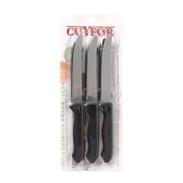 Cuyfor Set 6 Cuchillos Sierra 12 cm Hoja Acero Inoxidable Cocina Profesional (24 Unidades)