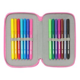 Safta Plumier Triple Gabby's Dollhouse Confetti 37 Piezas 12,5x19,5x5,5 cm