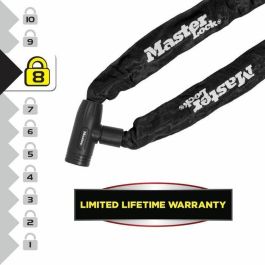 Master Lock 8391DPRO Cadena para candado de bicicleta, 90 cm de largo, Acero cementado resistente al corte y aserrado Master Lock 8391DPRO Cadena para candado de bicicleta, 90 cm de largo, Acero cementado resistente al corte y aserrado