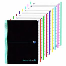 Set de Cuadernos Oxford Black n Colours Negro Turquesa A4+ 160 Hojas 5 Piezas (3 Unidades)