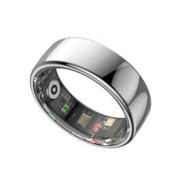 Leotec LESR02S09 Anillo Inteligente Kör HA - Rastreador de Actividad, Salud y Deporte, Sumergible 5 ATM, Acero Inoxidable, Carga Magnética