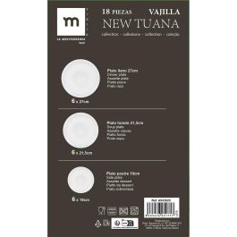 La Mediterranea Vajilla New Tuana 18 piezas con Platos de 21,5 cm, 26,5 cm y 19 cm (2 Unidades) La Mediterranea Vajilla New Tuana 18 piezas con Platos de 21,5 cm, 26,5 cm y 19 cm (2 Unidades)