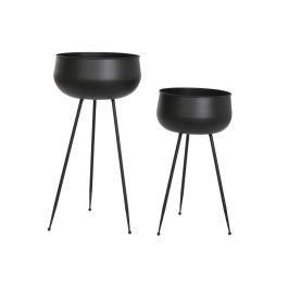 Macetero Urban DKD Home Decor Negro 34 x 70 x 34 cm Set de 2 Precio: 42.50000007. SKU: S3044413