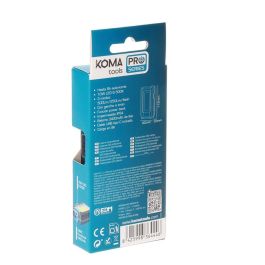 Koma Tools Linterna LED Recargable Profesional 10W 500 Lumens, Batería 3400 mAh, Función Power Bank, IP44, con Gancho e Imán, Autonomía 8h, Color Azul/Negro