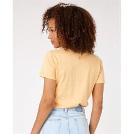 Camiseta de Manga Corta Mujer Rip Curl Re-Entry Crew Neck Beige