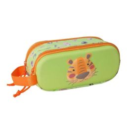 Bolso Escolar Portatodo Safta Doble 3D Mochilas 3D Safta Tiger 80x210x60 mm
