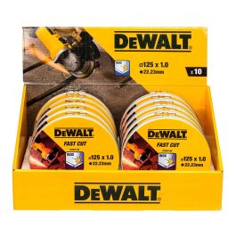 Dewalt Disco de Corte para Acero Inoxidable Ø125 x 1,0 x 22,23 mm DT3507-QZ, Set 10 uds