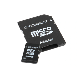 Q-connect Tarjeta de Memoria Micro SD Flash 8 GB Clase 4 con Adaptador