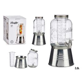 Vivalto Jarra con Soporte y Enfriador 3800ml Plata Cristal, Metal y Plástico 19x37x19cm (Set de 6) Precio: 76.99623492. SKU: S3607662
