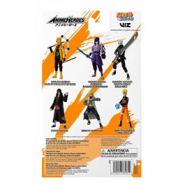 Bandai Figura Anime Heroes Naruto Shippuden Naruto Uzumaki Batalla Final 17 cm con manos extra, amarillo y negro