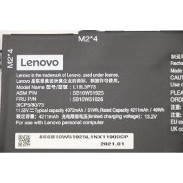 Lenovo 3-cell Lithium-ion battery, 50Wh capacity, designed for Lenovo laptops, 11.55V output, internal use only.
