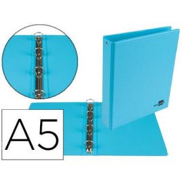 Carpeta De 4 Anillas 25 mm Redondas Liderpapel A5 Carton Forrado Pvc Azul Precio: 7.2478996733. SKU: B1AJEFJZK3