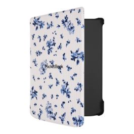 Pocketbook Funda Carcasa Shell Series Verse Plus/Pro para eReader 6 Pulgadas Diseño Patrón Flores Blanco y Azul