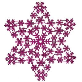 Adorno Navideño Estrella Fucsia 29 x 0,1 x 32 cm (24 Unidades)