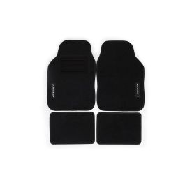 Dunlop Juego de 4 alfombrillas para coche 65x30x42cm Negro Textil/goma