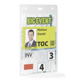 Durable 8526 Portanombre Evento A6 Transparente, Carga Superior, 20 Unidades