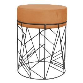 DKD Home Decor Reposapiés Terracota Negro Metal Poliester 33 x 42 x 33 cm Precio: 29.88999959. SKU: S3033341