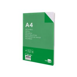 Recambio Liderpapel A4 100 Hojas 60 gr-M2 Cuadro 4 mm Con Margen 16 Taladros