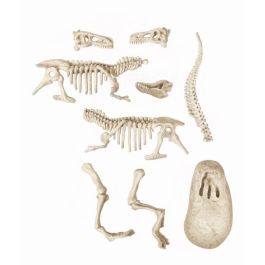 Clementoni Juego Científico Science & Game Archéo Ludic Kit de Excavación Dinosaurio Velociraptor Esqueleto Brilla en la Oscuridad