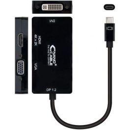 Nanocable 10.16.4301-BK Conversor USB-C a VGA DVI HDMI 3 en 1 Plug & Play - 4K - Compatible MacBook Chromebook - Negro 10cm Nanocable 10.16.4301-BK Conversor USB-C a VGA DVI HDMI 3 en 1 Plug & Play - 4K - Compatible MacBook Chromebook - Negro 10cm