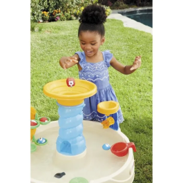 Little Tikes Spiral Wilet Mesa de Juego Blue Water para Niño y Niña desde 24 Meses PVC 73x73x77.5cm