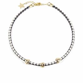 Shabama NAMIBIA X3 Collar para Mujer, Bañado en Oro Brillo y Cuero Trenzado Bicolor, Ajustable 38-43cm, Colección África Precio: 36.49999969. SKU: B17HCCA5ZW