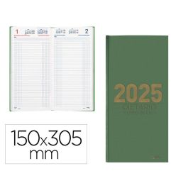 Dietario Liderpapel 2025 Dos Tercios 15x30,5 cm Color Verde Papel 70 gr Precio: 16.3350003025. SKU: B1594MV3KC