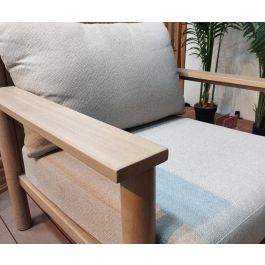 DKD Home Decor Sofa Terraza y Jardín Marron Gris 80 x 70 x 225 cm Set 4