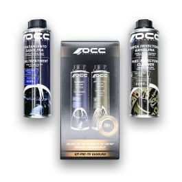 Occ Motorsport ZOCCA0006 Pack Tratamiento Pre ITV Gasolina y Limpiador Inyectores para Coche y Moto, Limpieza Sistema Combustible y Rendimiento