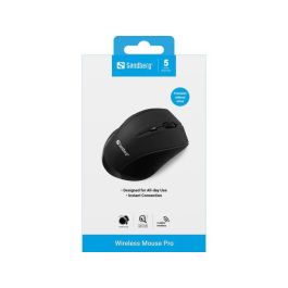 Sandberg Wireless Mouse Pro con Receptor USB, Conexión Automática Plug & Play para Ordenador