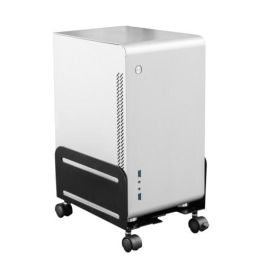 Ewent EW1291 Soporte de CPU Móvil Universal con Ruedas, Base Ajustable, Negro