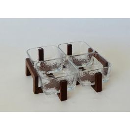 DKD Home Decor Aperitivo Set de 4 Piezas Transparente Natural Cristal Acacia 22 x 6 x 22 cm Precio: 10.78999955. SKU: B1ED55W6JZ