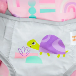 Bright Starts Hamaca Pink Paradise BS0074451167322, Vibraciones Relajantes, Juguetes Interactivos, Desde el Nacimiento