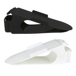 Idebox Juego de 2 Organizadores de Calzado para Ahorrar Espacio, Zapatero Ajustable, Compatible con Tacones y Planos, Blanco-Negro, Rojo-Gris, Negro-Gris, Gris-Blanco