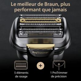 Braun Recortadora de Barba Series 9 Pro+ 9515s Wet/Dry Inalámbrica, 60 min Autonomía, Carga Rápida, Estuche de Viaje Metálico